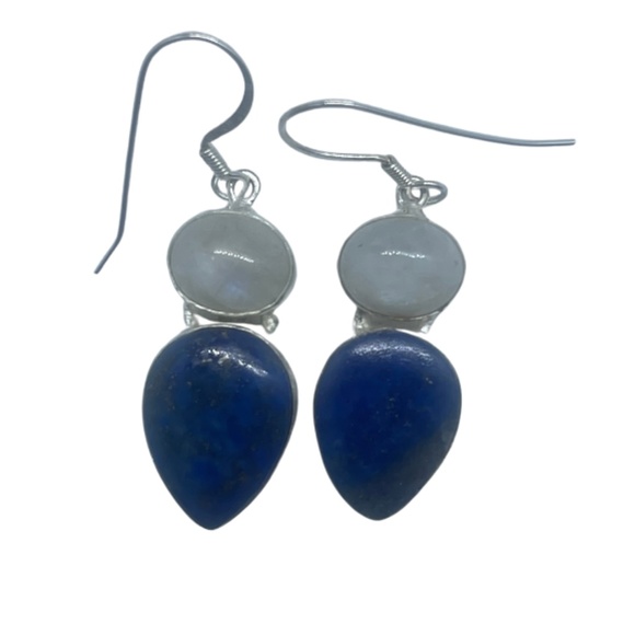 Lazuli Druzy Earrings - Picture 1 of 1